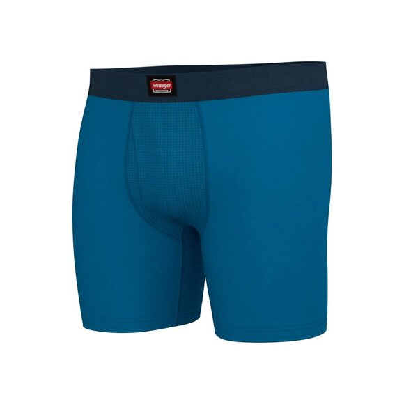 NWT Wrangler Workwear Men’s 6" Performance Boxer Briefs – 6-Pack Blue/Grey - Picture 3 of 4